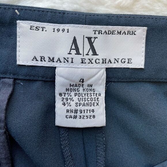 Armani Exchange Blue Hi-Rise Trouser - Women’s 4 - Picture 6 of 9
